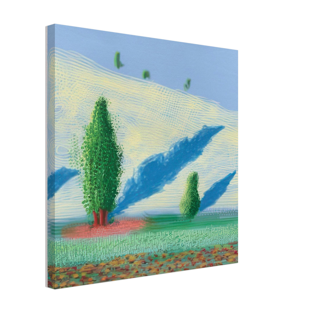 David Hockney, The Yosemite Suite, Yosemite mountains and lush green forests, canvas print, 50 × 75 cm (20 × 30 in)