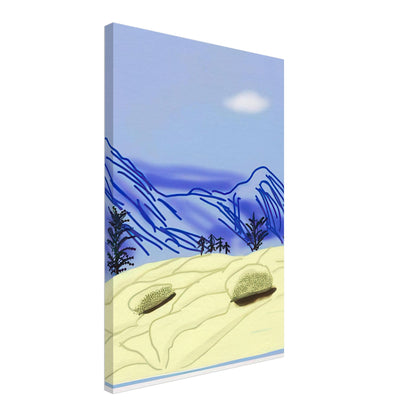 David Hockney, The Yosemite Suite, Yosemite mountains and lush green forests, canvas print, 60 × 80 cm (24 × 32 in)