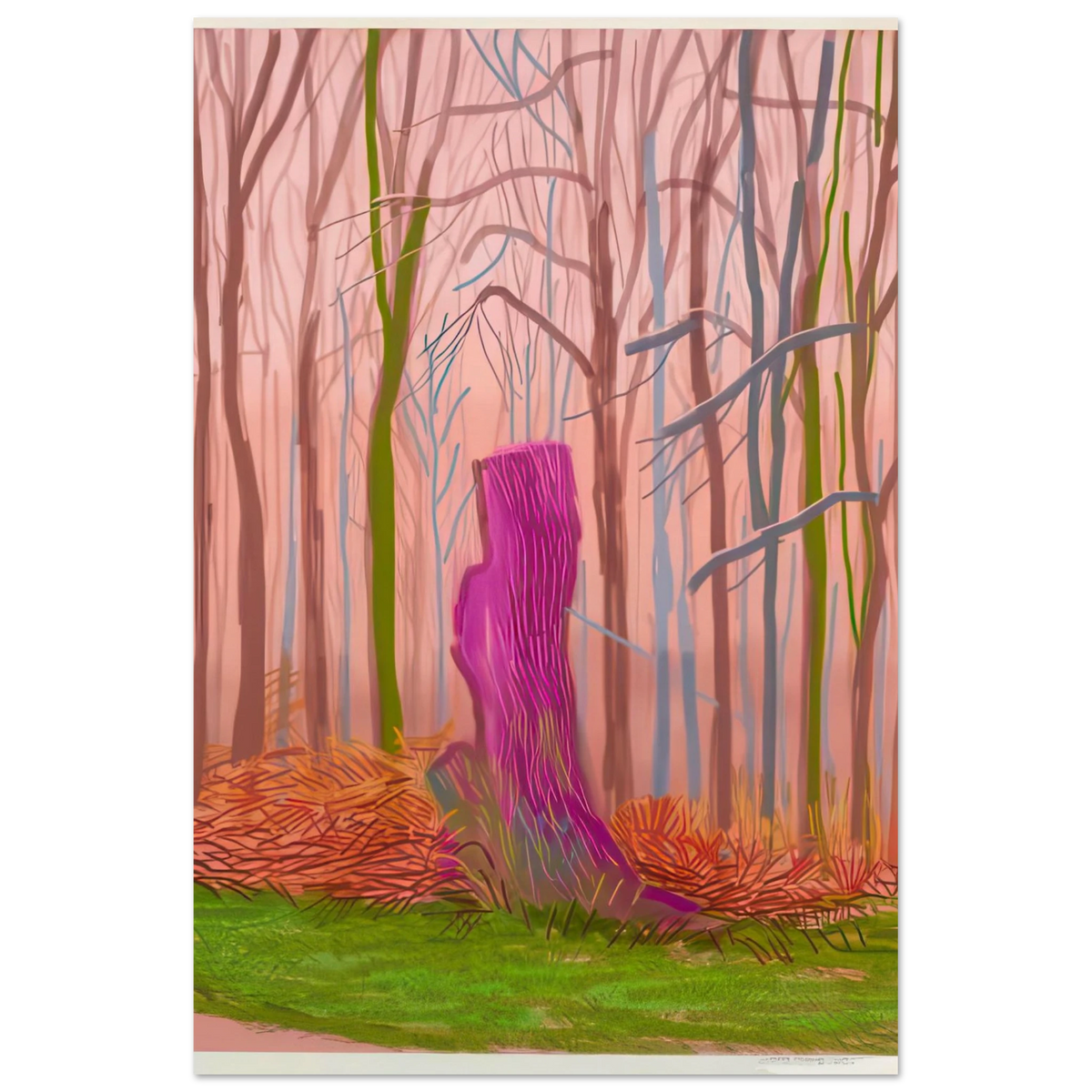 The Arrival Of Spring In Woldgate, East Yorkshire In 2011 (twenty eleven) - 15 March - Signed Print by David Hockney Poster