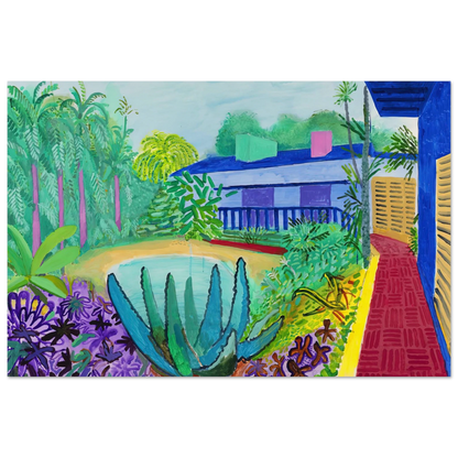 David Hockney Garden with Blue Terrace poster