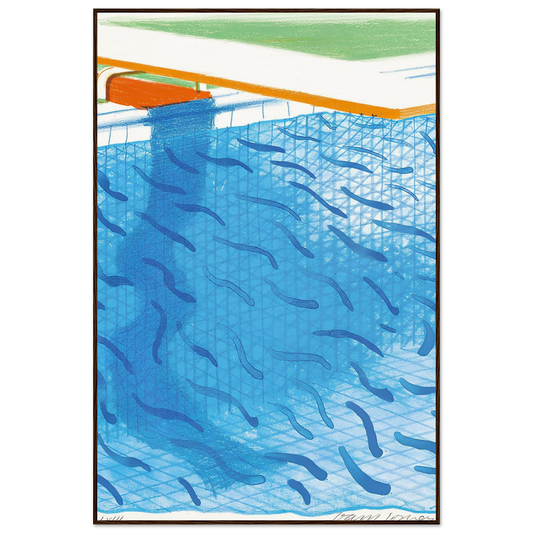 David Hockney Pool Made With Paper And Blue Ink For Book framed art print